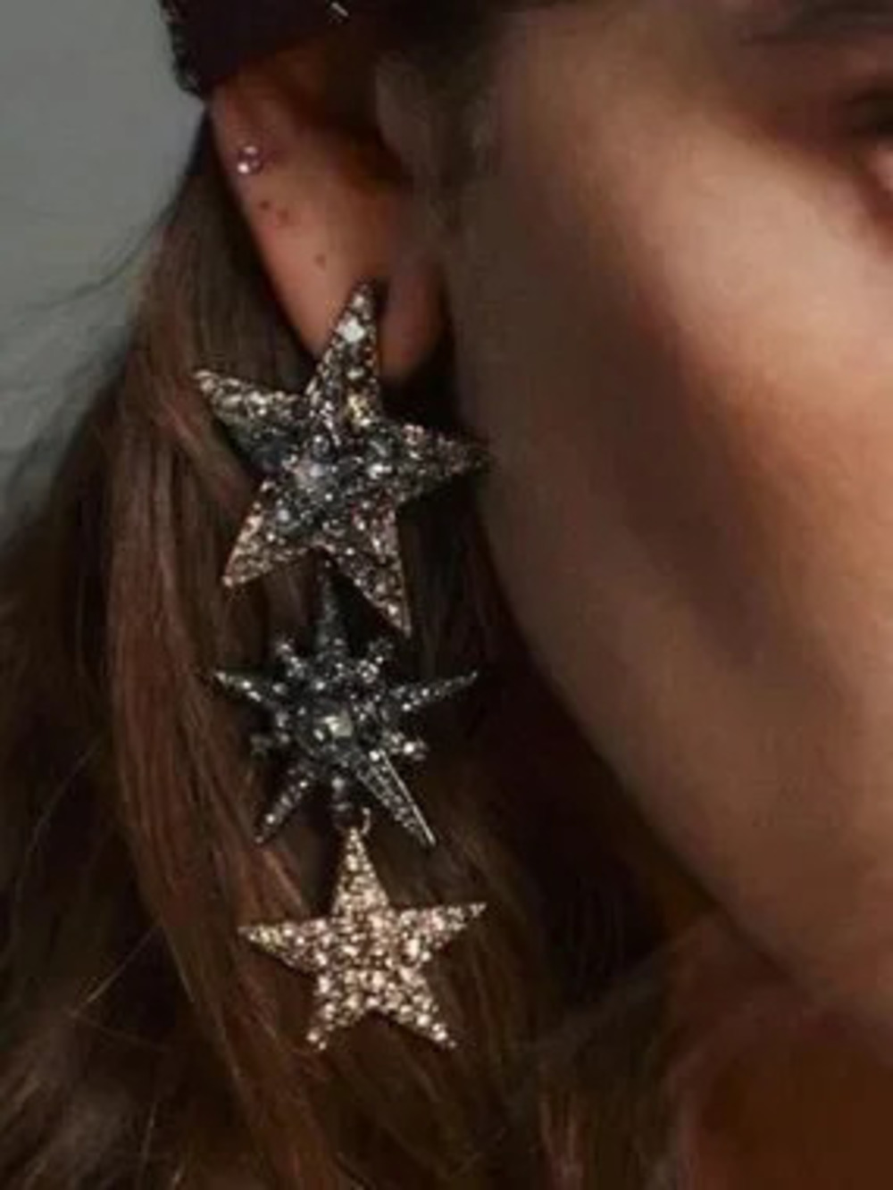 Celestial Multicolor Star Drop Earrings